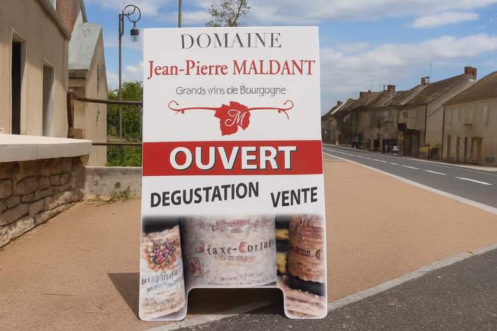 Chevalet PVC avec décor en impression numérique Bourgogne