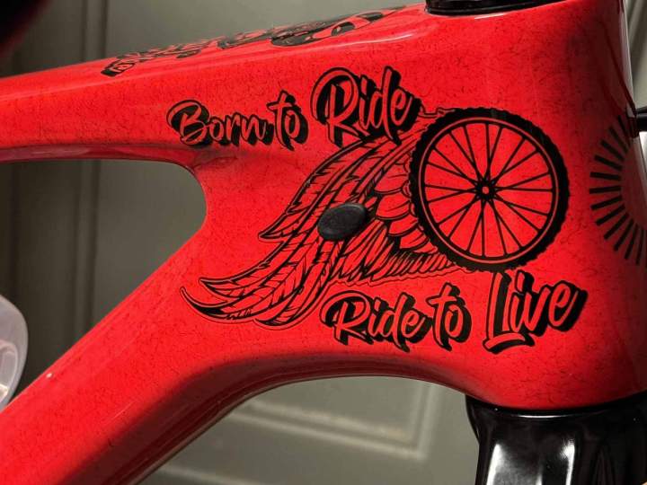 Déco personnalisé sur cadre vélo Bourgogne