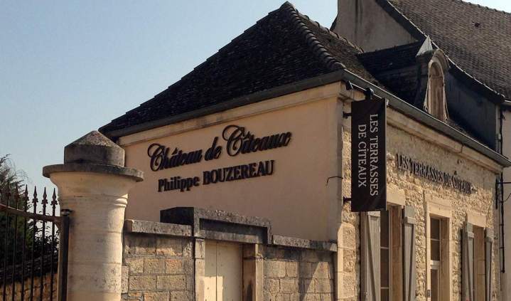 Enseigne drapeau alu peinte avec lettres adhésives Bourgogne