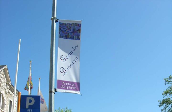 Kakémono avec déco sur bâche Bourgogne