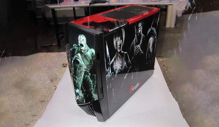 Ordinateur avec décor covering adhésif Bourgogne 