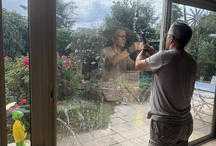 Pose de film antichaleur