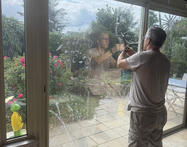 Pose de film antichaleur